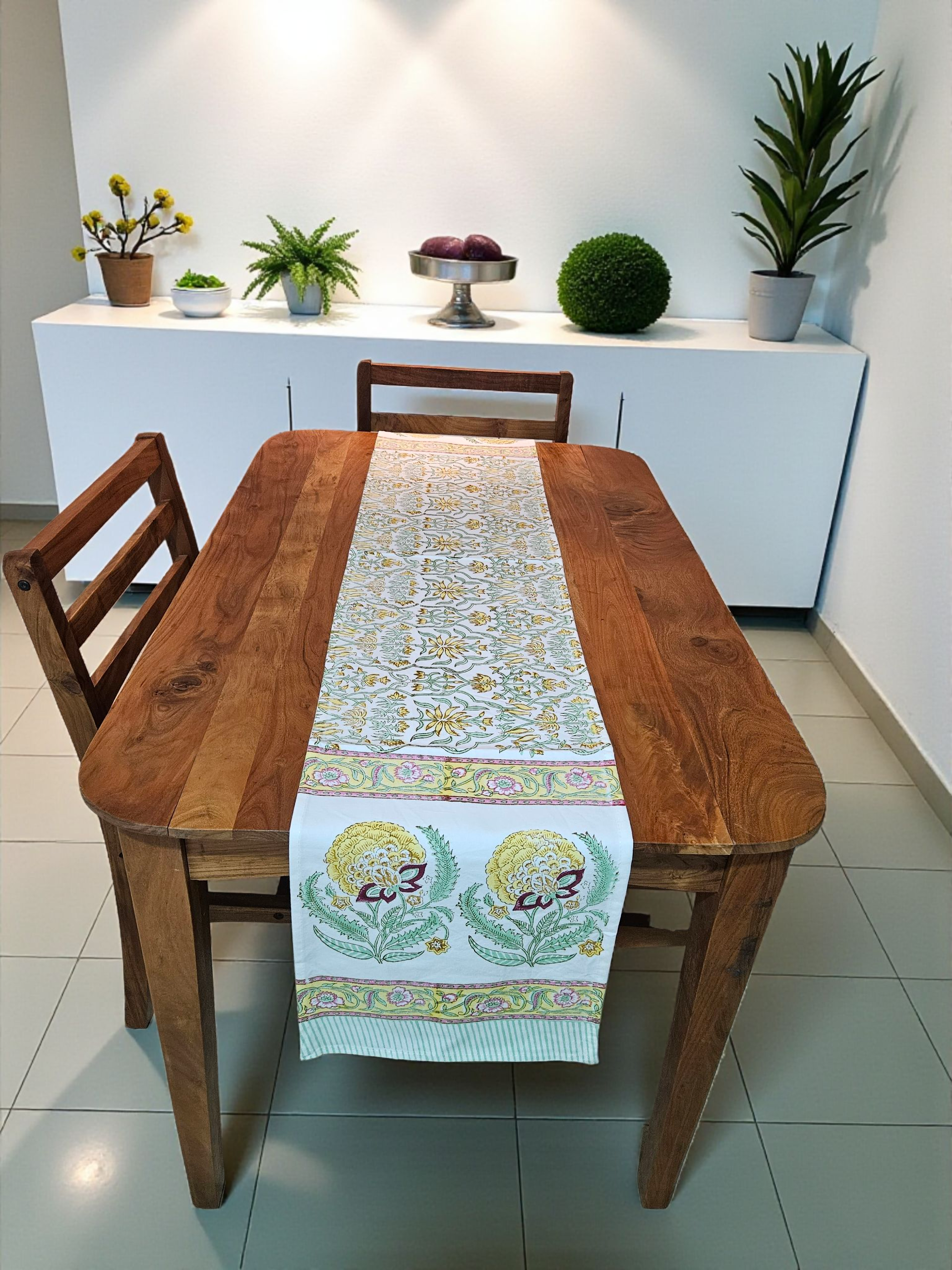 Handblock Cotton Table Runners