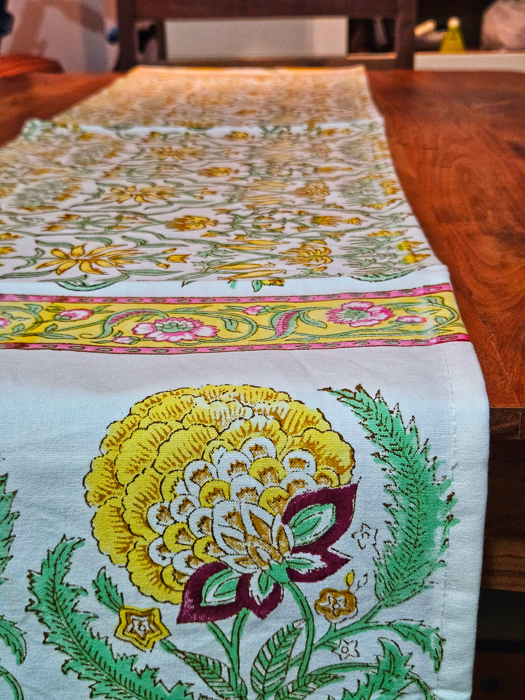 Handblock Cotton Table Runners