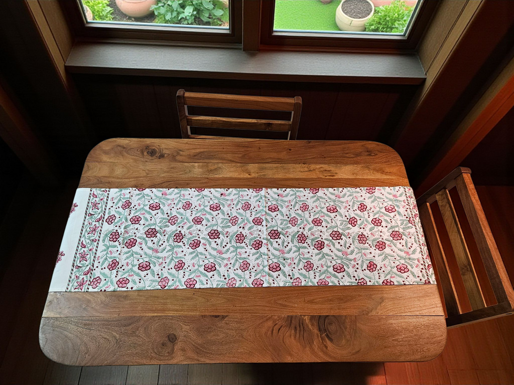 Handblock Cotton Table Runners