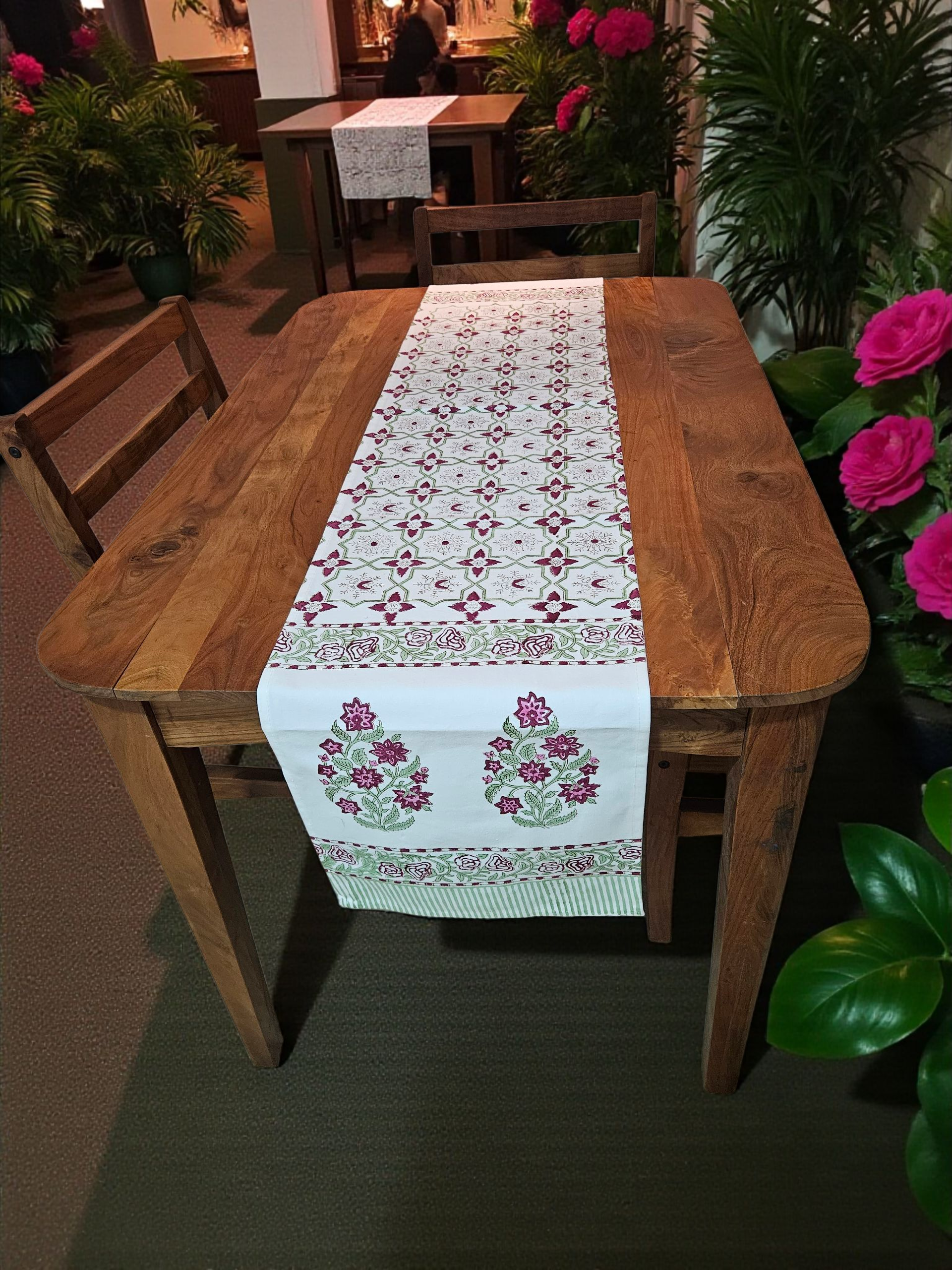 Handblock Cotton Table Runners