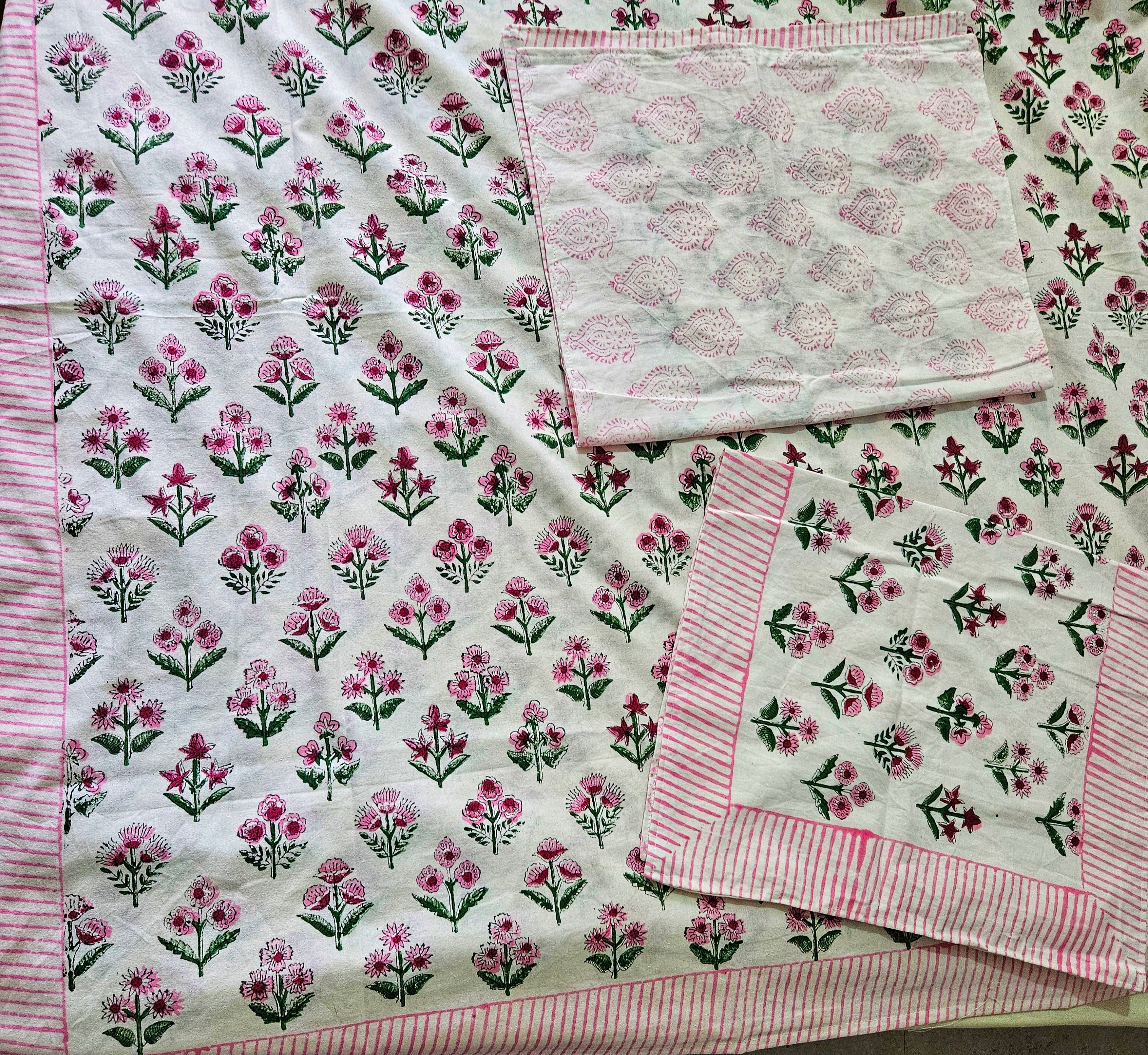 Handblock Cotton Bedsheet