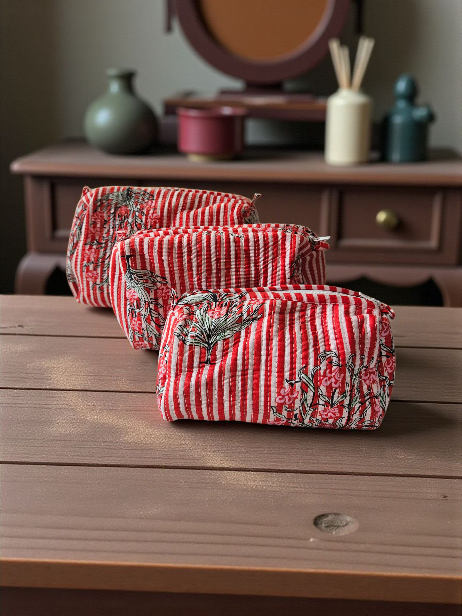 Set of 3 Cosmetic/Travel Pouches