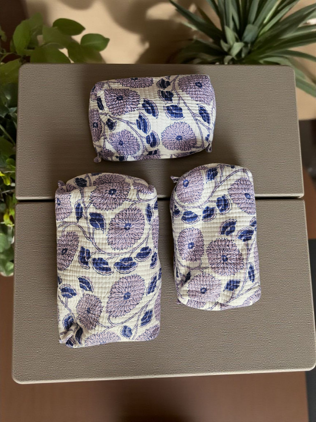 Set of 3 Cosmetic/Travel Pouches