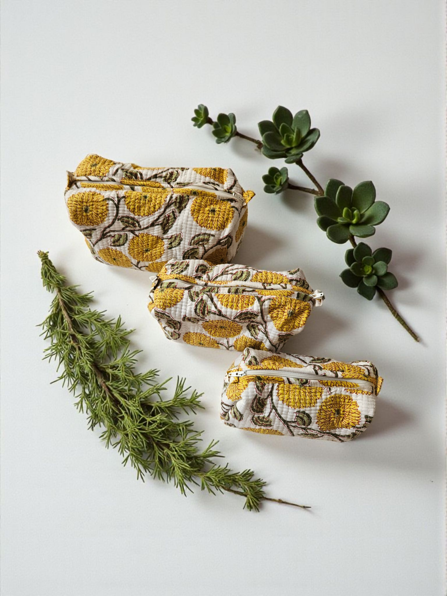 Set of 3- Cosmetic/Travel Pouches