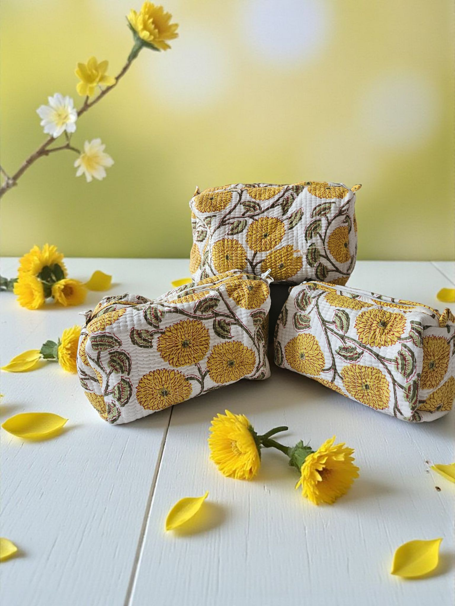 Set of 3- Cosmetic/Travel Pouches