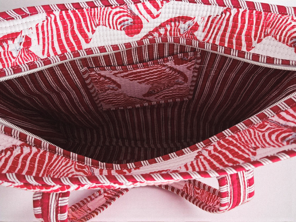 Handblock Tote Bags- Zebra