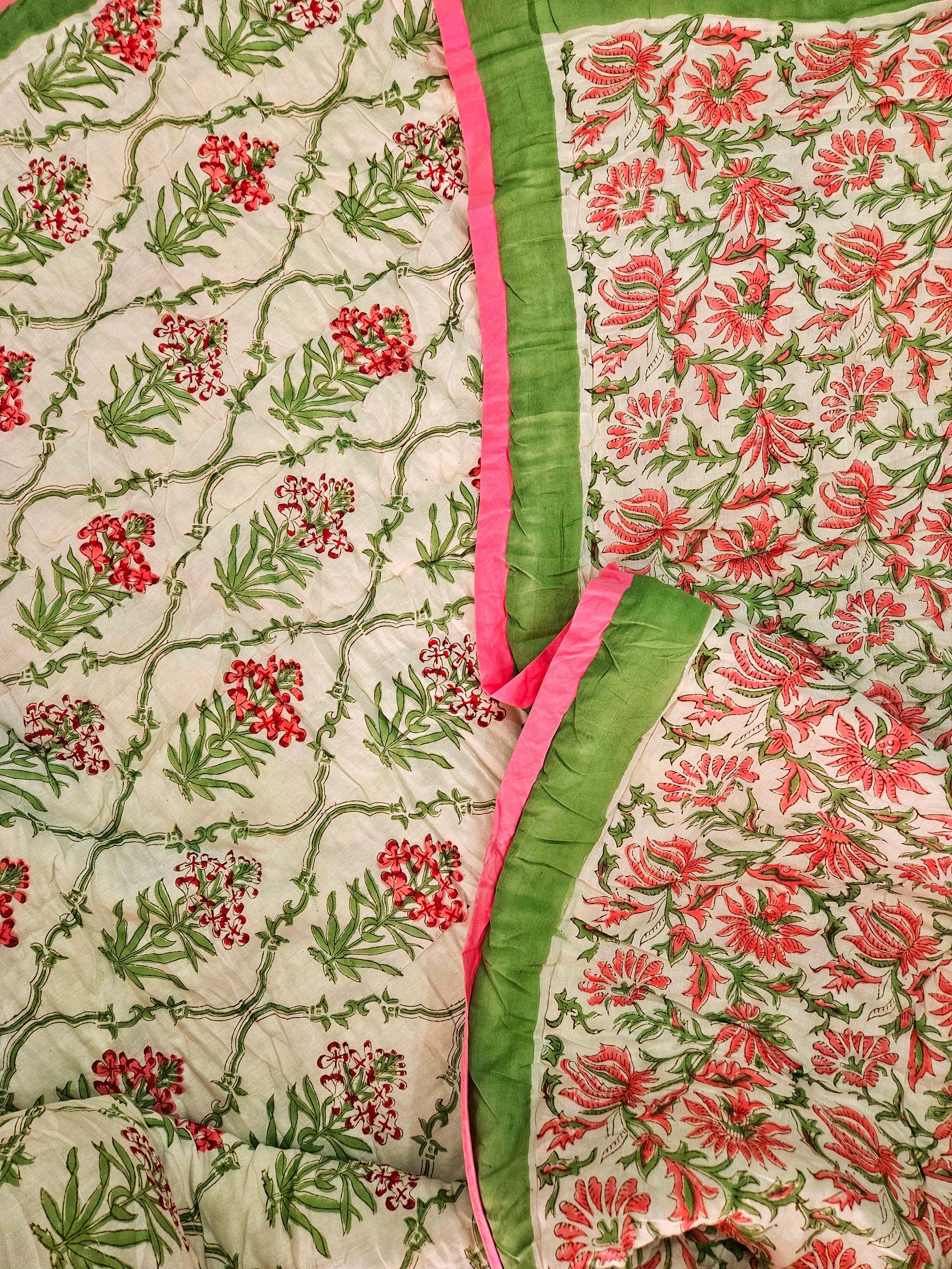 Handblock Double Bed Rajai