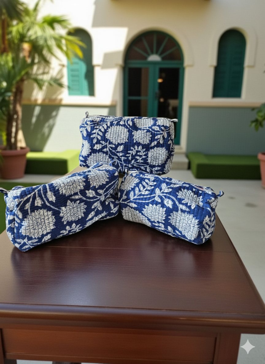 Set of 3- Cosmetic/Travel Pouches