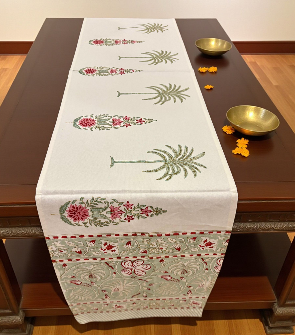 Handblock Cotton Table Runners