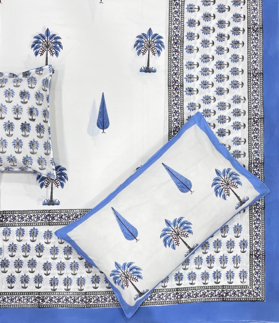 Premium Handblock Bedsheets With Pillow Covers