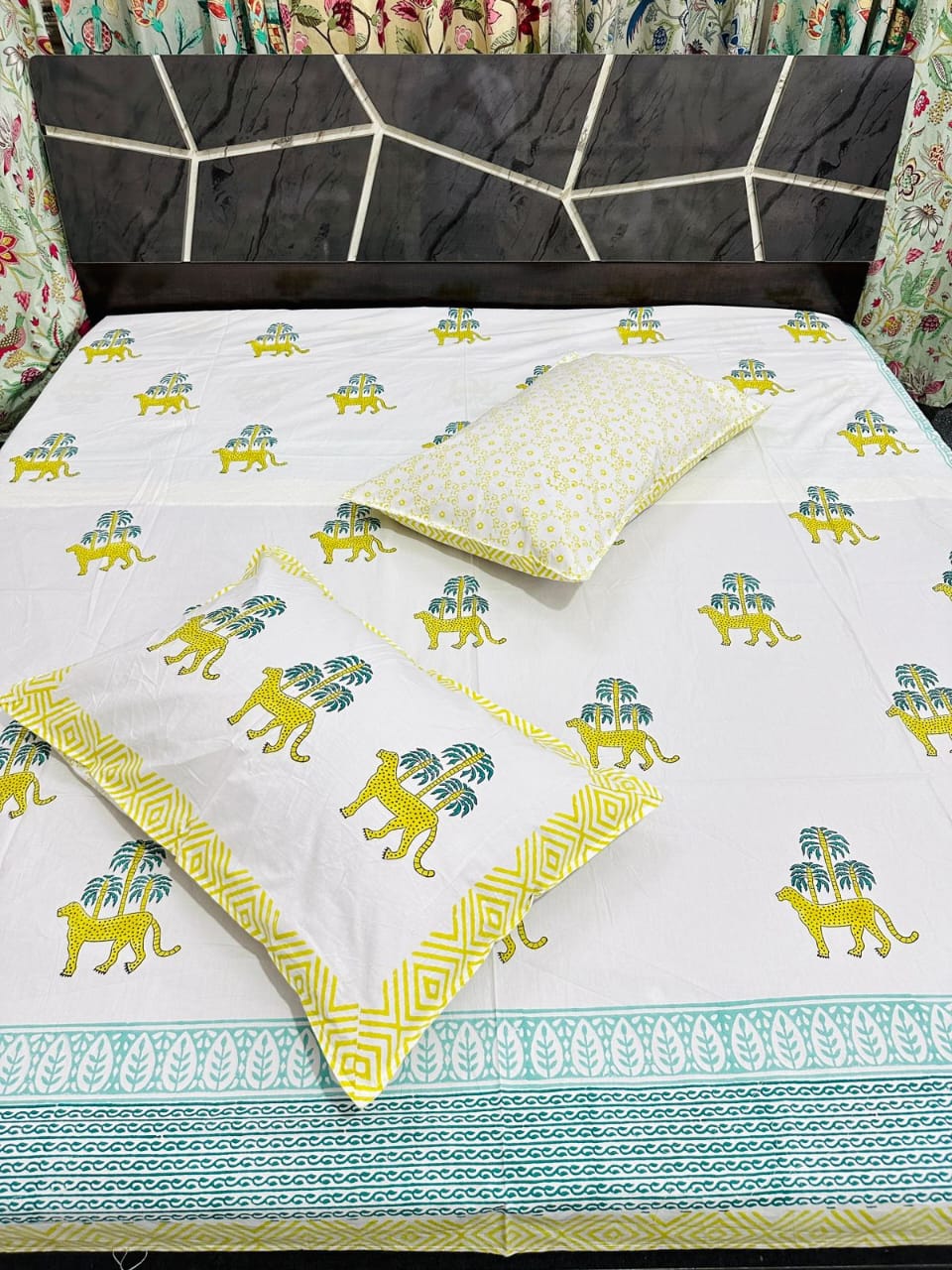 Premium Handblock Sheets with Pillow Covers