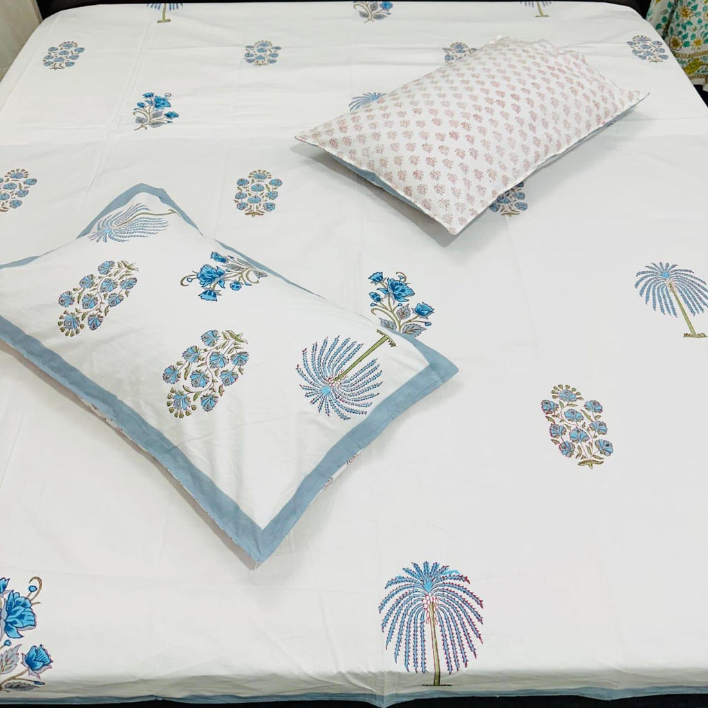 Premium Handblock Bedsheet with Pillow Covers