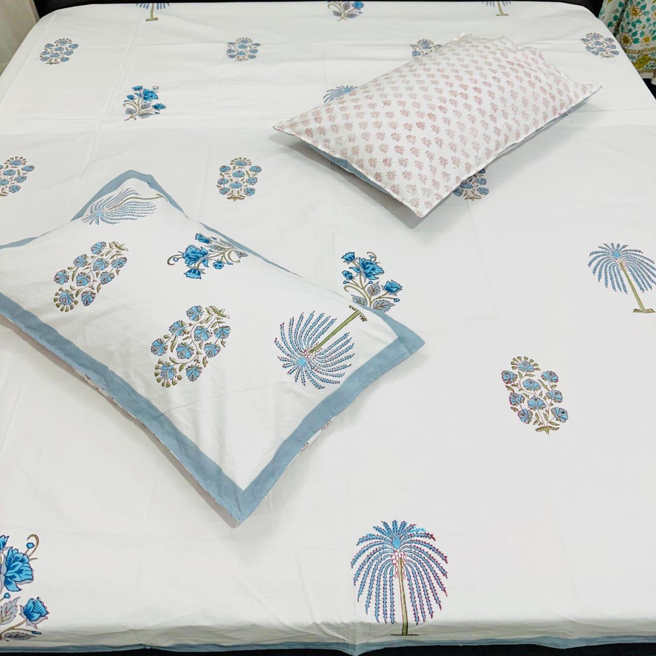 Premium Handblock Bedsheet with Pillow Covers