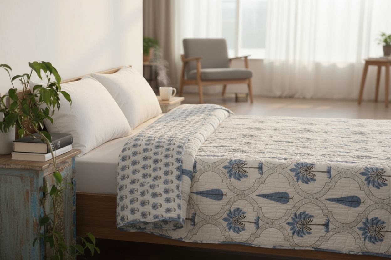 Handblock Quilted AC Comforter