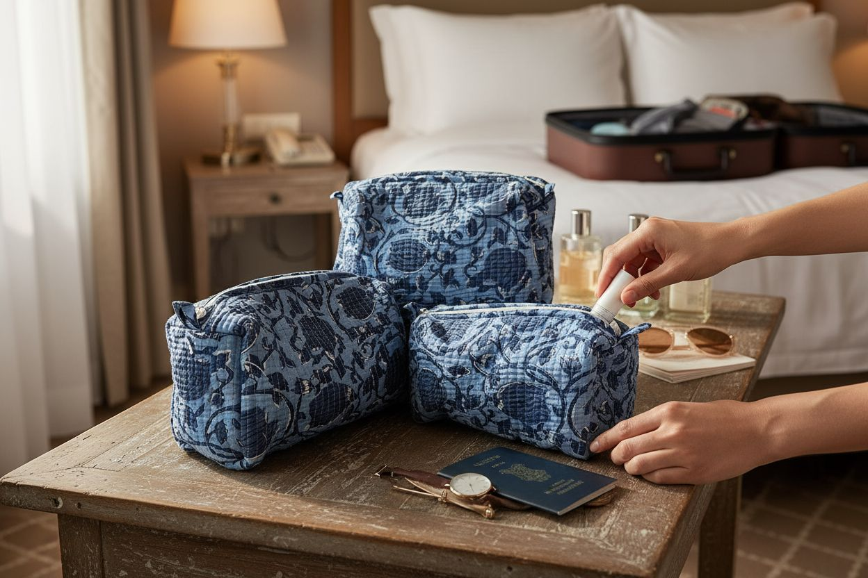 Set of 3 Cosmetic/Travel Pouches