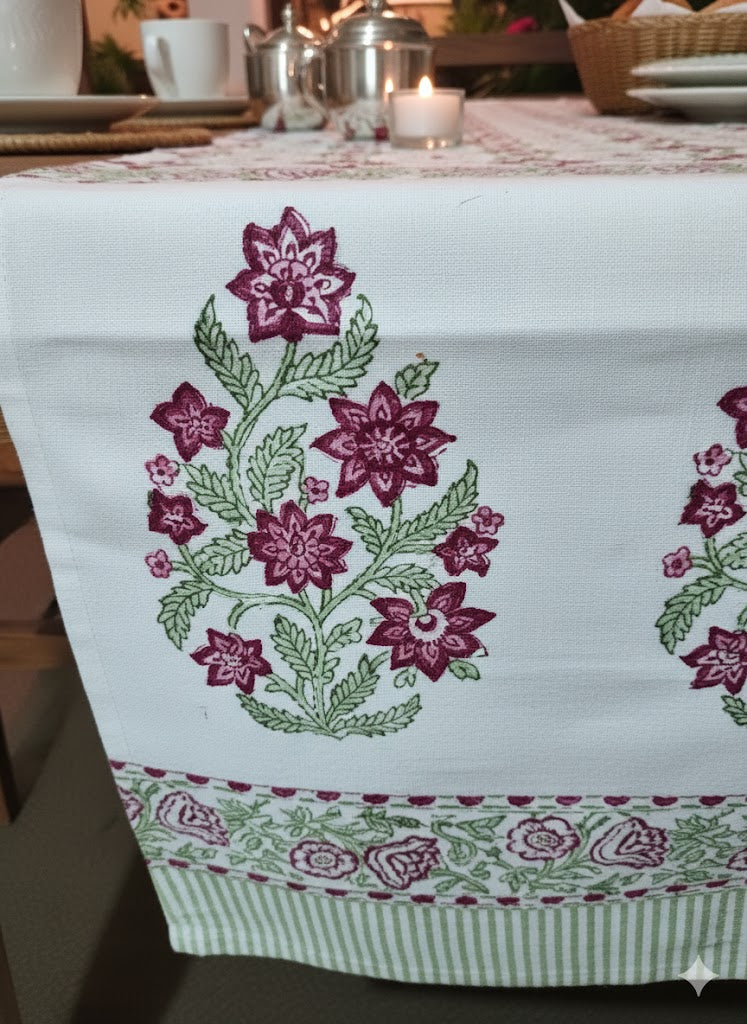 Handblock Cotton Table Runners