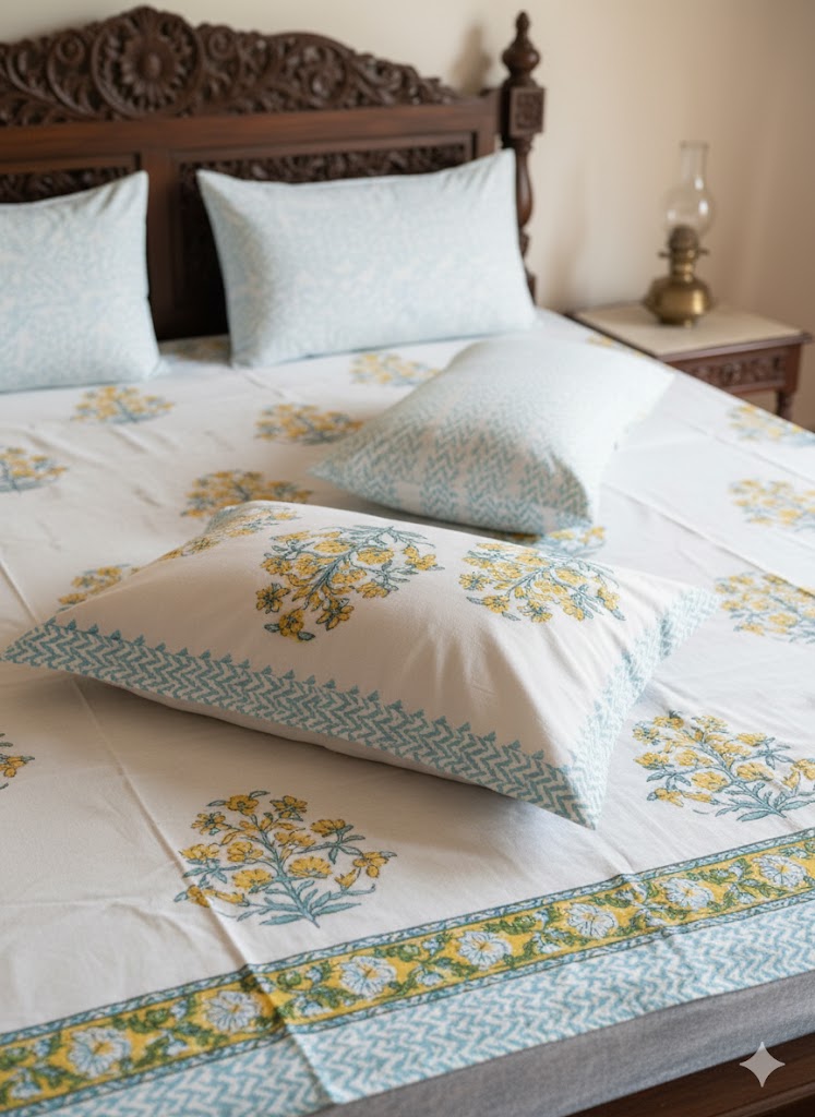 Premium Handblock Bedsheet